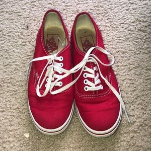 Red Unisex Vans